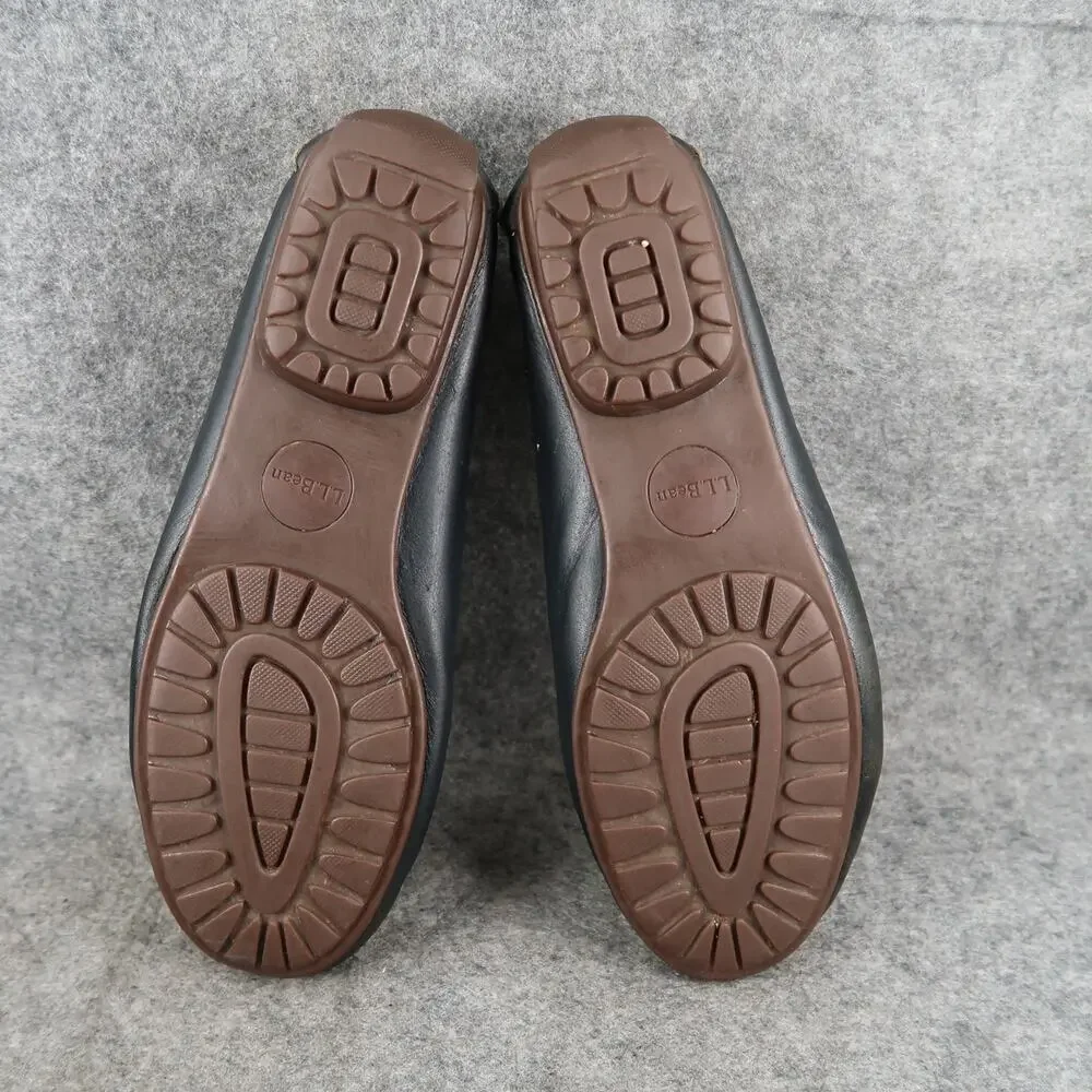 LL Bean Shoes Womens 7.5 Loafer Moccasin Slip On Leather Comfort Casual Classic